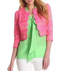 Lilly Pulitzer Wonda Metallic Boucle Cropped Jacket, Size 6